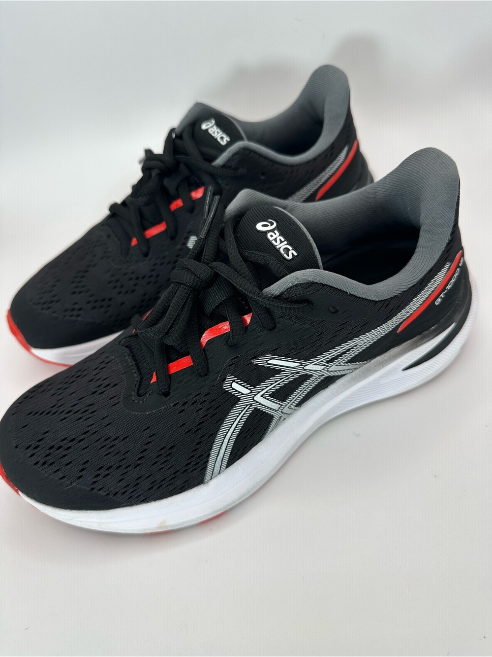 ASICS Gel-1000 13" Black White Red Running Shoes Women 7.5 Men 6